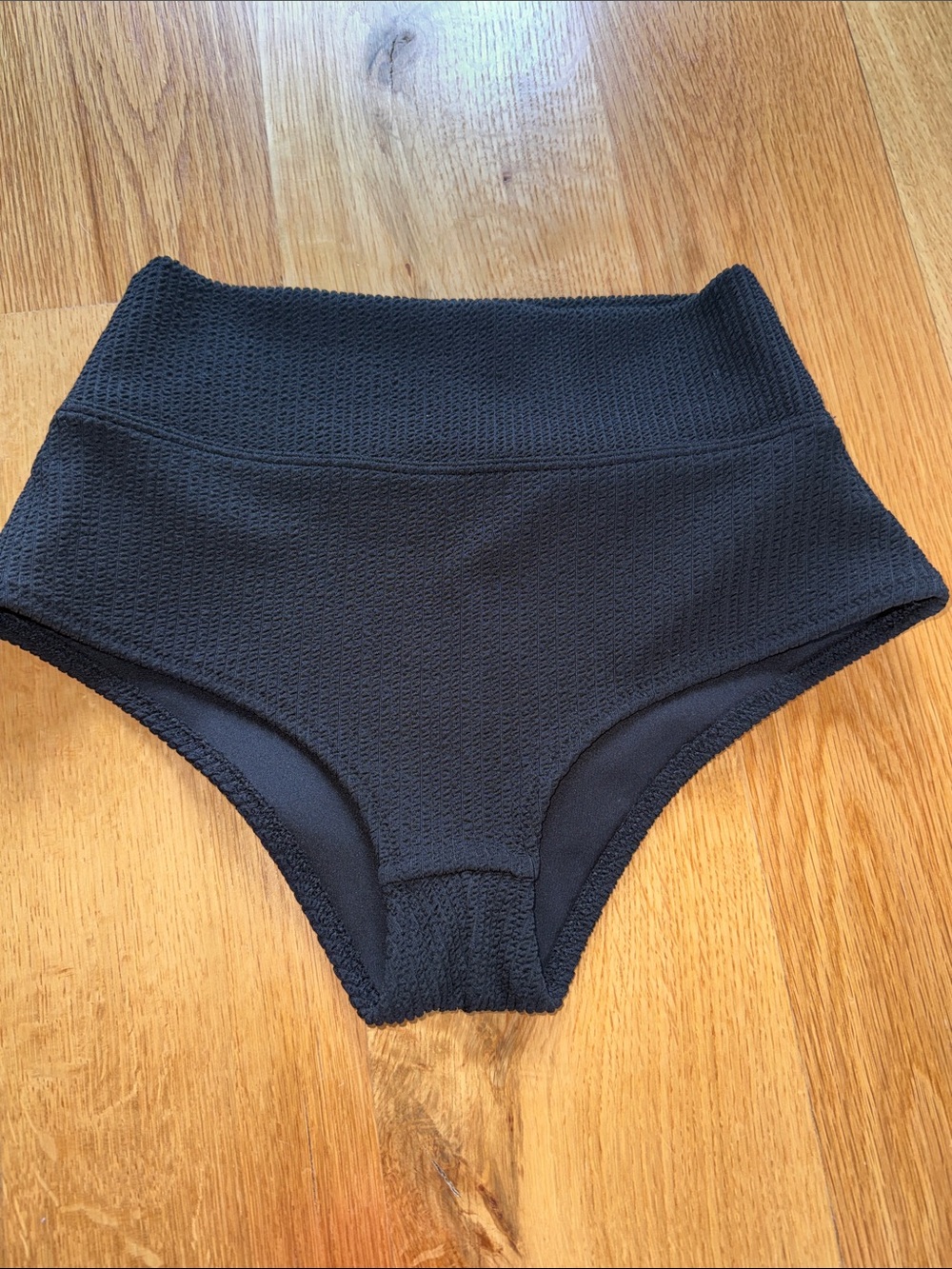PINK Victoria's Secret High-Waist Black Bikini Bottom